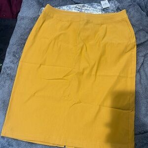 Ashley Stewart Power Twill Pencil Skirt